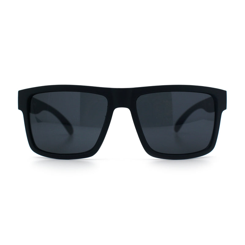 Mens Iconic Horn Rim Oversized Rectangle Urban Plastic Sunglasses