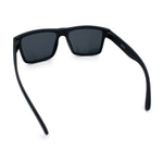 Mens Iconic Horn Rim Oversized Rectangle Urban Plastic Sunglasses