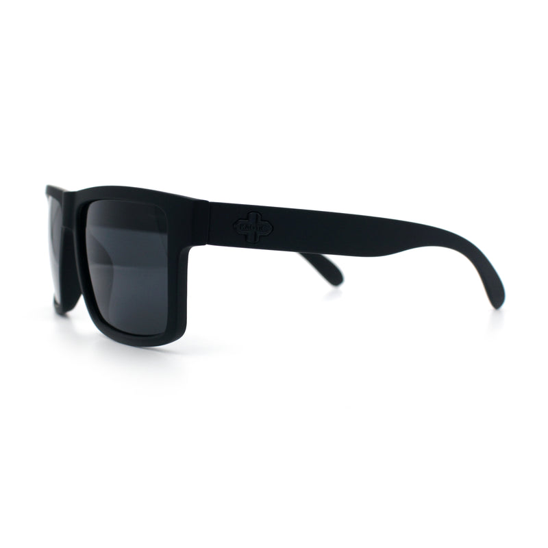 Mens Iconic Horn Rim Oversized Rectangle Urban Plastic Sunglasses