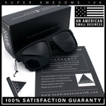 Mens Iconic Horn Rim Oversized Rectangle Urban Plastic Sunglasses