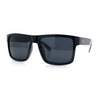 Mens Iconic Horn Rim Oversized Rectangle Urban Plastic Sunglasses