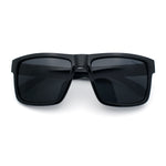 Mens Iconic Horn Rim Oversized Rectangle Urban Plastic Sunglasses