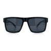 Mens Iconic Horn Rim Oversized Rectangle Urban Plastic Sunglasses