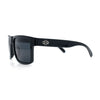 Mens Iconic Horn Rim Oversized Rectangle Urban Plastic Sunglasses