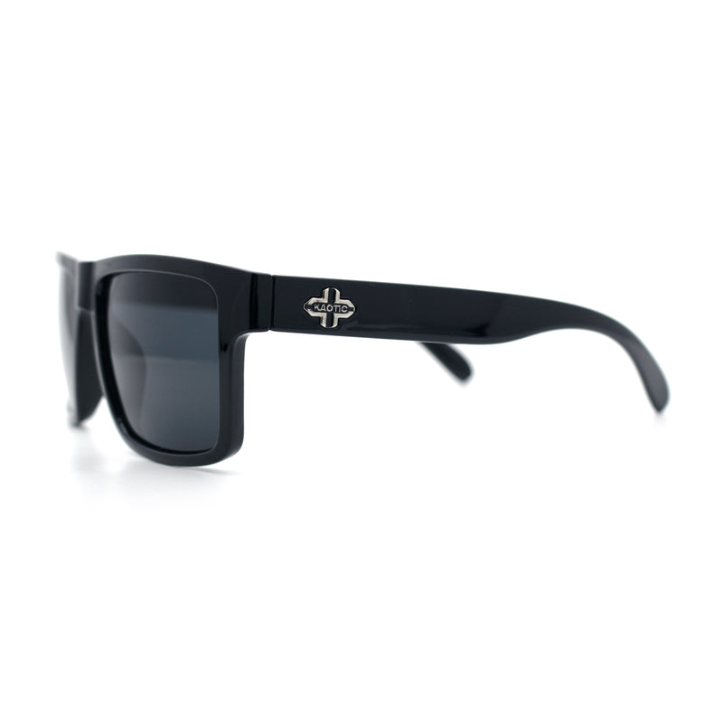 Mens Iconic Horn Rim Oversized Rectangle Urban Plastic Sunglasses