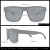 Mens Iconic Horn Rim Oversized Rectangle Urban Plastic Sunglasses