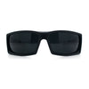 Mens 90s Wrap Around Sport Thick Plastic Classic Squared Sunglasses