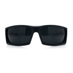 Mens 90s Wrap Around Sport Thick Plastic Classic Squared Sunglasses