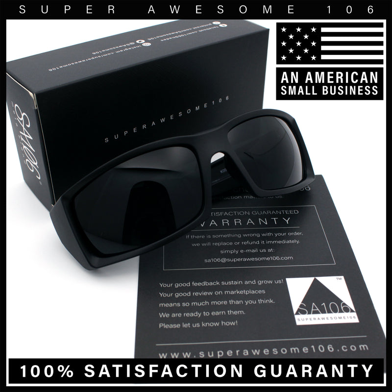 Mens 90s Wrap Around Sport Thick Plastic Classic Squared Sunglasses
