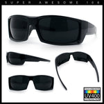 Mens 90s Wrap Around Sport Thick Plastic Classic Squared Sunglasses