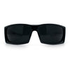 Mens 90s Wrap Around Sport Thick Plastic Classic Squared Sunglasses