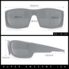 Mens 90s Wrap Around Sport Thick Plastic Classic Squared Sunglasses