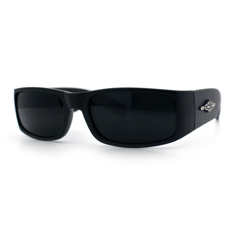 Mens Mad Dog Narrow Rectangle 90s Street Gangster Shade Sunglasses