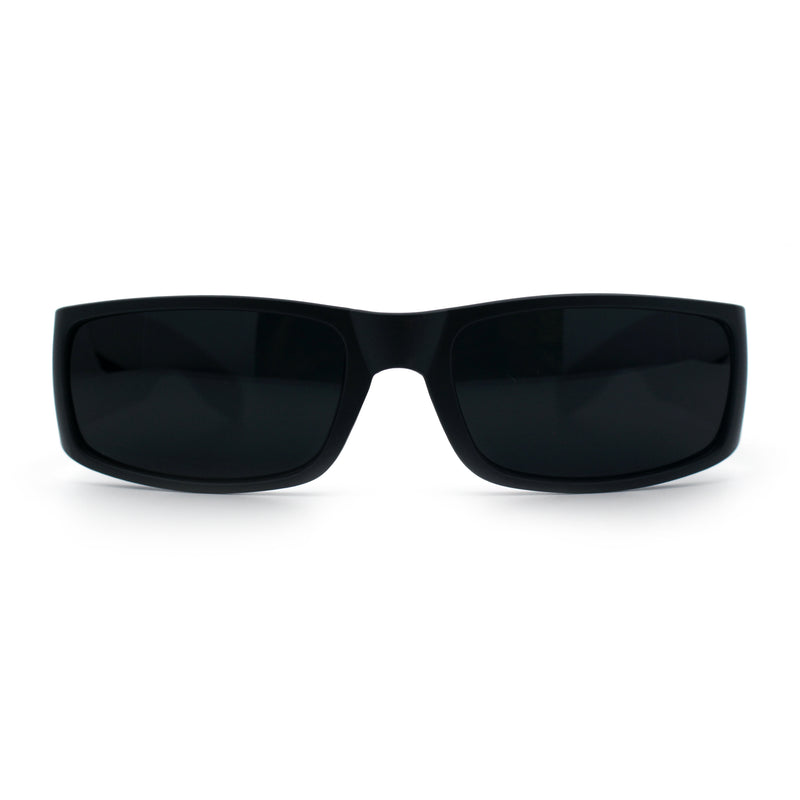 Mens Mad Dog Narrow Rectangle 90s Street Gangster Shade Sunglasses