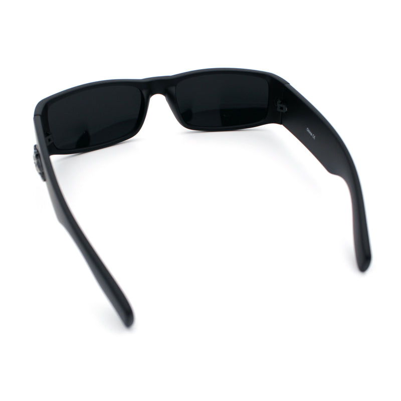 Mens Mad Dog Narrow Rectangle 90s Street Gangster Shade Sunglasses