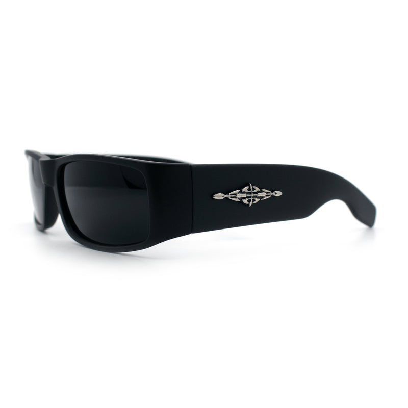 Mens Mad Dog Narrow Rectangle 90s Street Gangster Shade Sunglasses