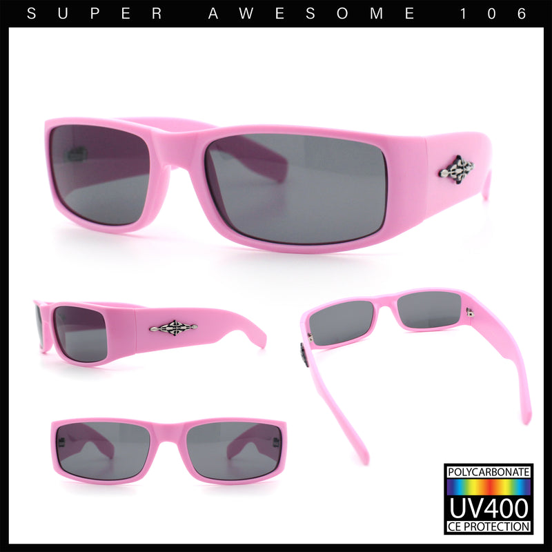 Mens Mad Dog Narrow Rectangle 90s Street Gangster Shade Sunglasses