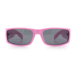Mens Mad Dog Narrow Rectangle 90s Street Gangster Shade Sunglasses