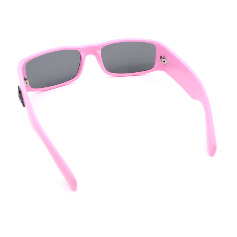 Mens Mad Dog Narrow Rectangle 90s Street Gangster Shade Sunglasses