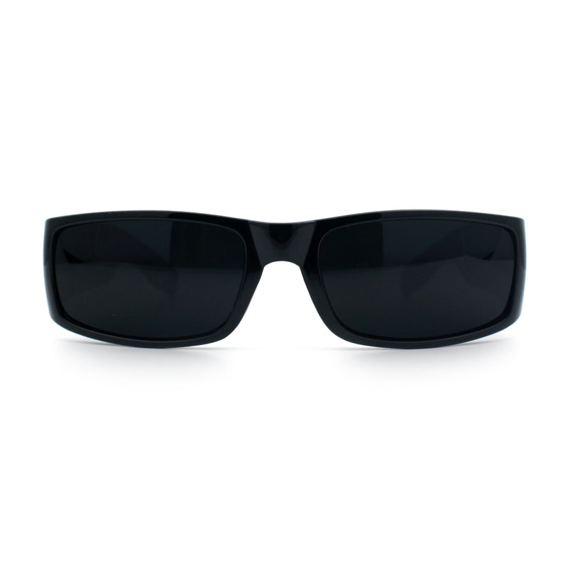 Mens Mad Dog Narrow Rectangle 90s Street Gangster Shade Sunglasses