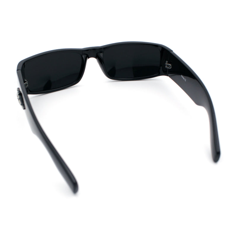 Mens Mad Dog Narrow Rectangle 90s Street Gangster Shade Sunglasses