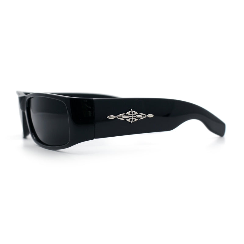 Mens Mad Dog Narrow Rectangle 90s Street Gangster Shade Sunglasses