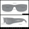 Mens Mad Dog Narrow Rectangle 90s Street Gangster Shade Sunglasses