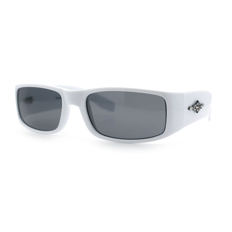 Mens Mad Dog Narrow Rectangle 90s Street Gangster Shade Sunglasses