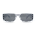 Mens Mad Dog Narrow Rectangle 90s Street Gangster Shade Sunglasses