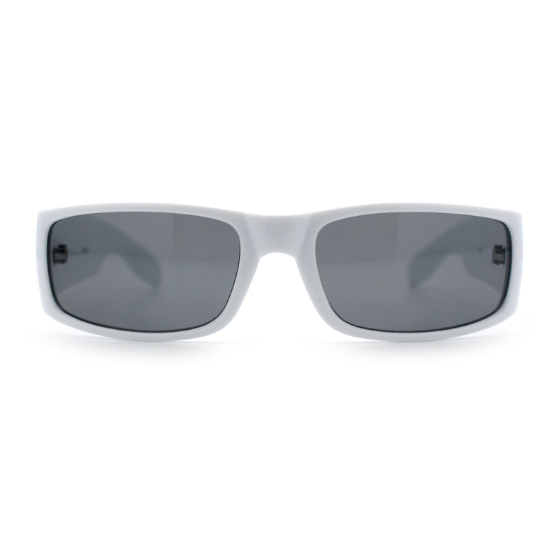 Mens Mad Dog Narrow Rectangle 90s Street Gangster Shade Sunglasses