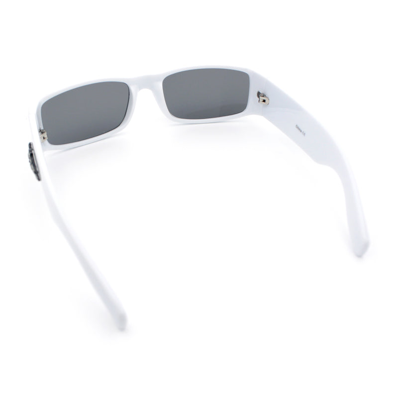 Mens Mad Dog Narrow Rectangle 90s Street Gangster Shade Sunglasses