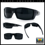 Mens Lucky Charm Horse Shoe Emblem 90s Sport Wrap Plastic Sunglasses