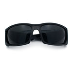 Mens Lucky Charm Horse Shoe Emblem 90s Sport Wrap Plastic Sunglasses