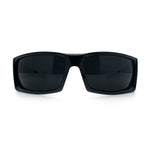 Mens Lucky Charm Horse Shoe Emblem 90s Sport Wrap Plastic Sunglasses