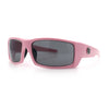 Mens Lucky Charm Horse Shoe Emblem 90s Sport Wrap Plastic Sunglasses