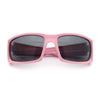 Mens Lucky Charm Horse Shoe Emblem 90s Sport Wrap Plastic Sunglasses
