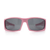 Mens Lucky Charm Horse Shoe Emblem 90s Sport Wrap Plastic Sunglasses