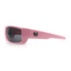 Mens Lucky Charm Horse Shoe Emblem 90s Sport Wrap Plastic Sunglasses