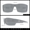 Mens Lucky Charm Horse Shoe Emblem 90s Sport Wrap Plastic Sunglasses