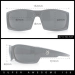 Mens Lucky Charm Horse Shoe Emblem 90s Sport Wrap Plastic Sunglasses