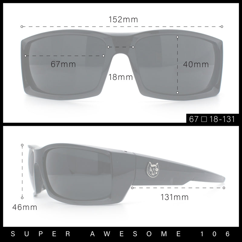 Mens Lucky Charm Horse Shoe Emblem 90s Sport Wrap Plastic Sunglasses