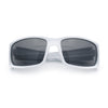 Mens Lucky Charm Horse Shoe Emblem 90s Sport Wrap Plastic Sunglasses