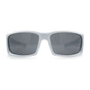 Mens Lucky Charm Horse Shoe Emblem 90s Sport Wrap Plastic Sunglasses