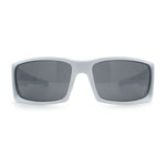 Mens Lucky Charm Horse Shoe Emblem 90s Sport Wrap Plastic Sunglasses