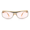 90s Style Flat Top Half Rim Narrow Rectangle Wrap Sport Sunglasses