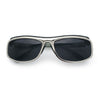 90s Style Flat Top Half Rim Narrow Rectangle Wrap Sport Sunglasses