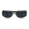 90s Style Flat Top Half Rim Narrow Rectangle Wrap Sport Sunglasses