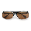 90s Style Flat Top Half Rim Narrow Rectangle Wrap Sport Sunglasses