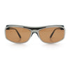 90s Style Flat Top Half Rim Narrow Rectangle Wrap Sport Sunglasses