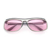 90s Style Flat Top Half Rim Narrow Rectangle Wrap Sport Sunglasses